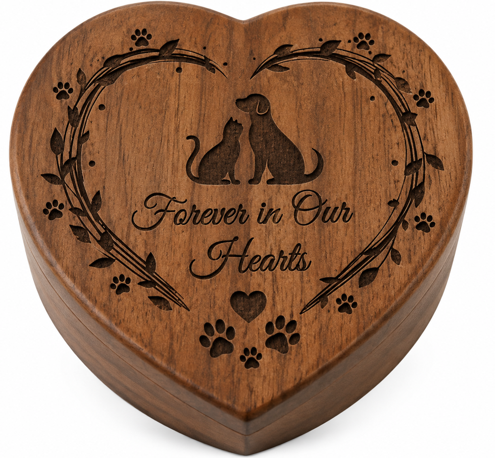 Premium Heart-Shaped Decorative Cremation Urn