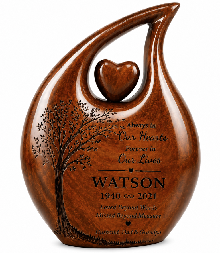 Personalized Teardrop Decorative Cremation Urn