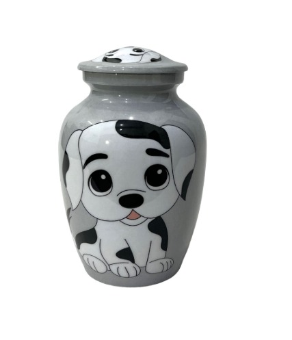 Dalmatian Puppy Metal Urn
